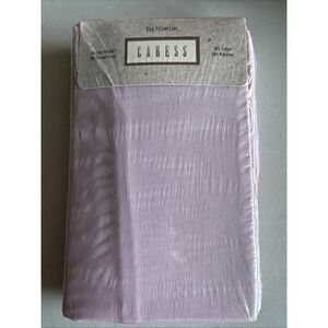 Caress Pillowcases Two King Caress Rose Pink Percale USA Made 20x36" 1990's